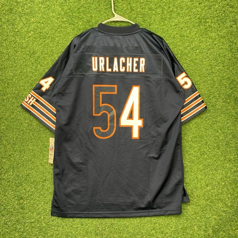 Brian Urlacher Chicago Bears Jersey Mens Large #54 Navy Home Blank Football